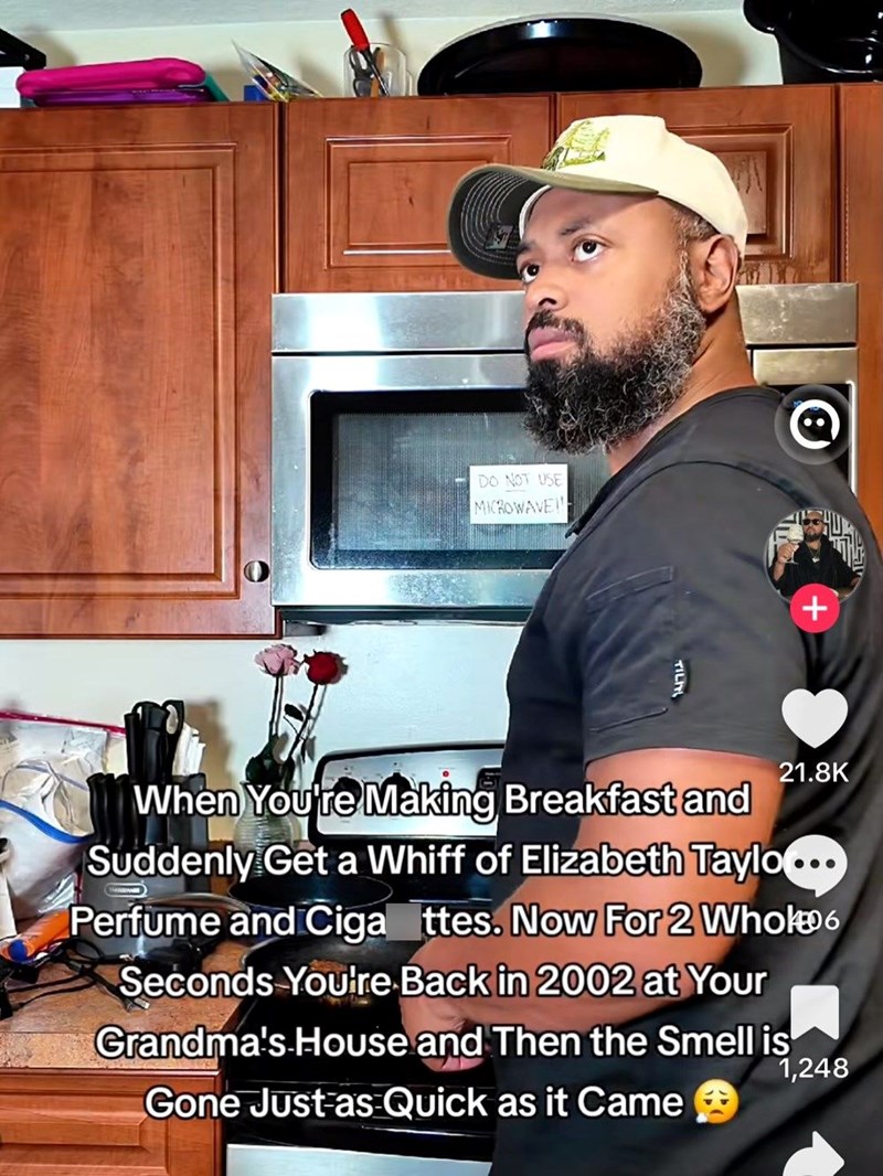 DO NOT USE MICROWAVE!! TILIT + 21.8K When You're Making Breakfast and Suddenly Get a Whiff of Elizabeth Taylo... Perfume and Ciga ttes. Now For 2 Whok6 Seconds You're Back in 2002 at Your Grandma's House and Then the Smell is Gone Just as Quick as it Came 1,248