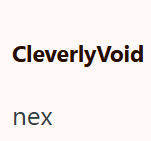 CleverlyVoid nex