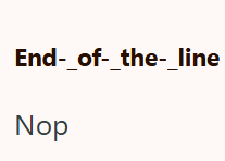 End-of-the-_line Nop