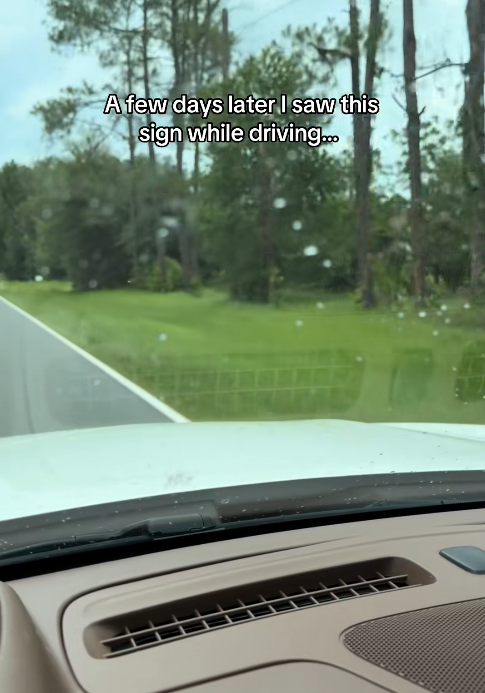 A few days later I saw this sign while driving...
