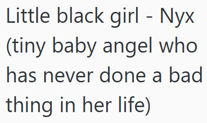 Little black girl - Nyx (tiny baby angel who has never done a bad thing in her life)