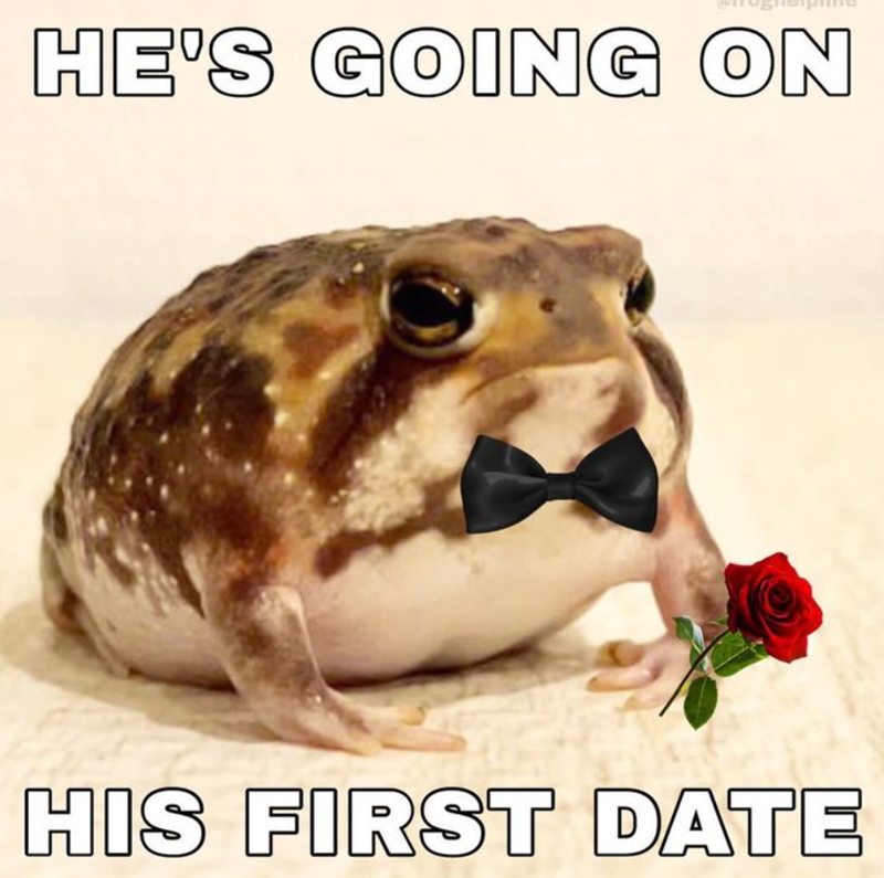 HE'S GOING ON HIS FIRST DATE