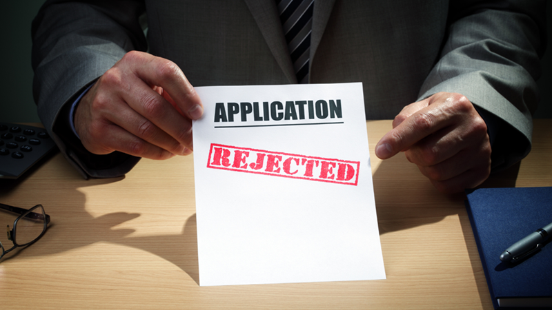 Job application rejected