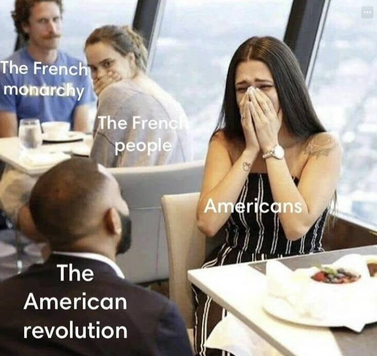 The French monarchy The French people Americans The American revolution