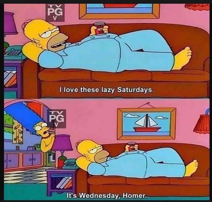 bo 99 TV PG V I love these lazy Saturdays. TV PG It's Wednesday, Homer.
