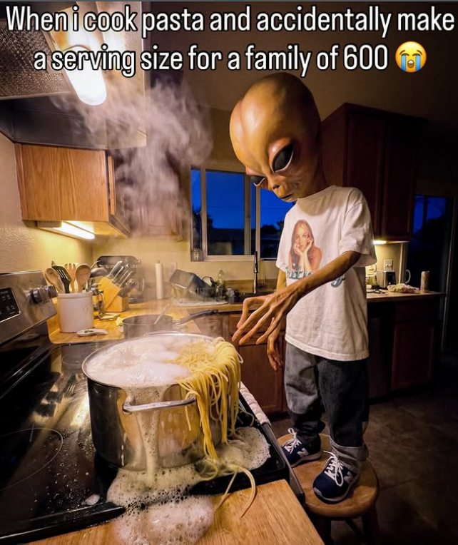 When i cook pasta and accidentally make a serving size for a family of 600