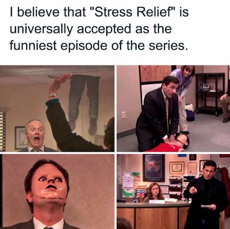 I believe that "Stress Relief" is universally accepted as the funniest episode of the series.