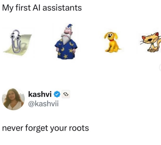 My first Al assistants kashvi @kashvii never forget your roots