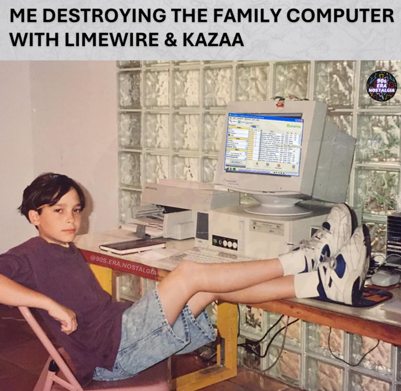 ME DESTROYING THE FAMILY COMPUTER WITH LIMEWIRE & KAZAA @90S.ERA.NOSTALGIA 90s ERA NOSTALGIA