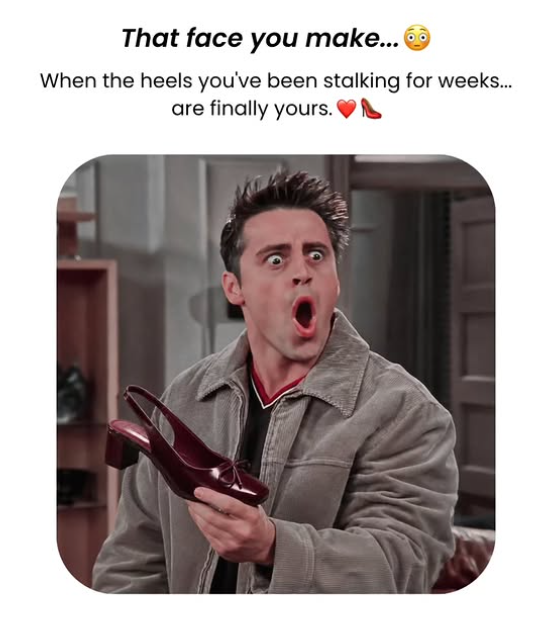 That face you make... When the heels you've been stalking for weeks... are finally yours. ♥N