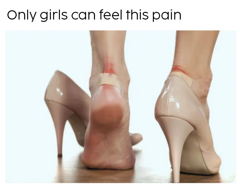 Only girls can feel this pain
