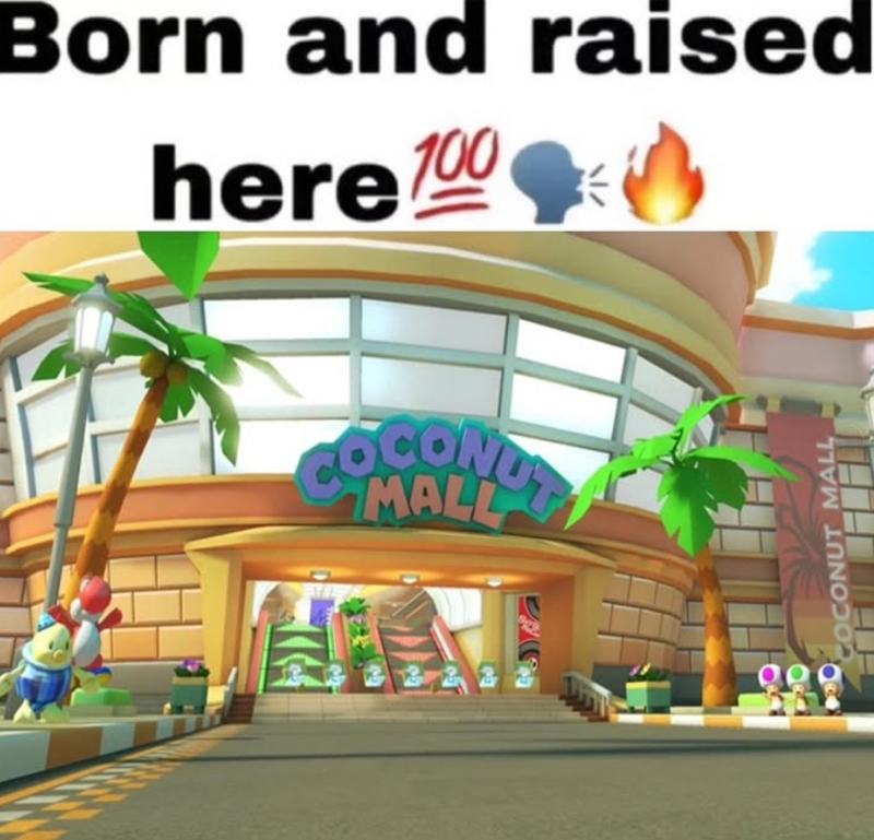 Born and raised here 100 COCONUT MALL COCONUT MALL