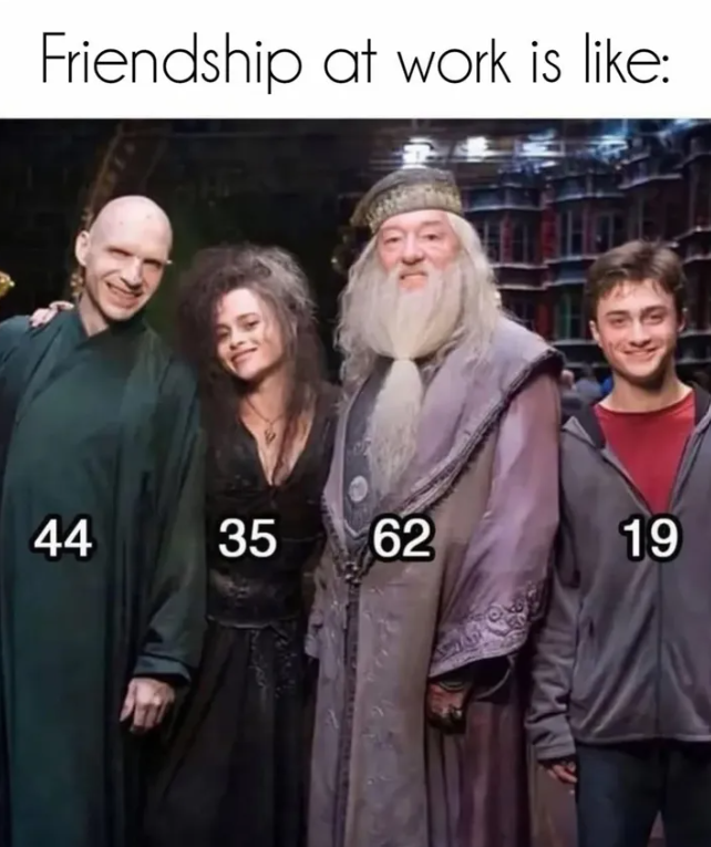 Friendship at work is like: 44 35 62 19