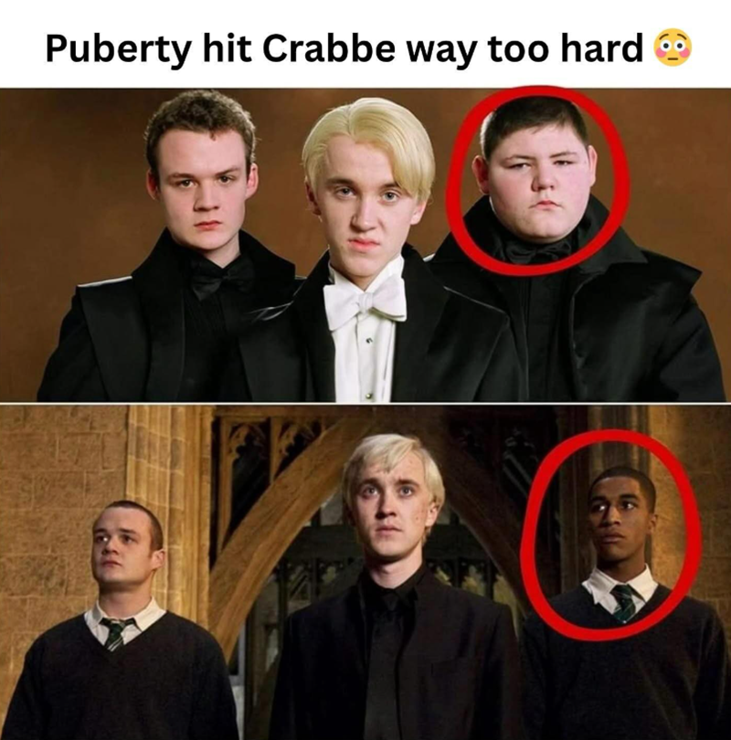 Puberty hit Crabbe way too hard →