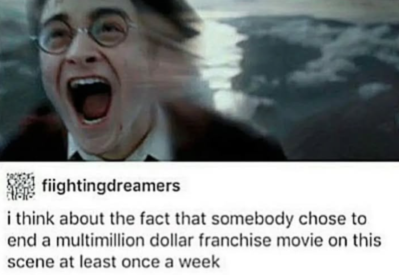 fiightingdreamers i think about the fact that somebody chose to end a multimillion dollar franchise movie on this scene at least once a week