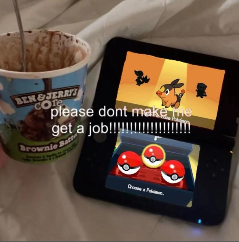 BEN&JERRY'S Core please dont make the get a job!!!!!!!! Brownie Batt pe Pokémon Choose a Pokémon.