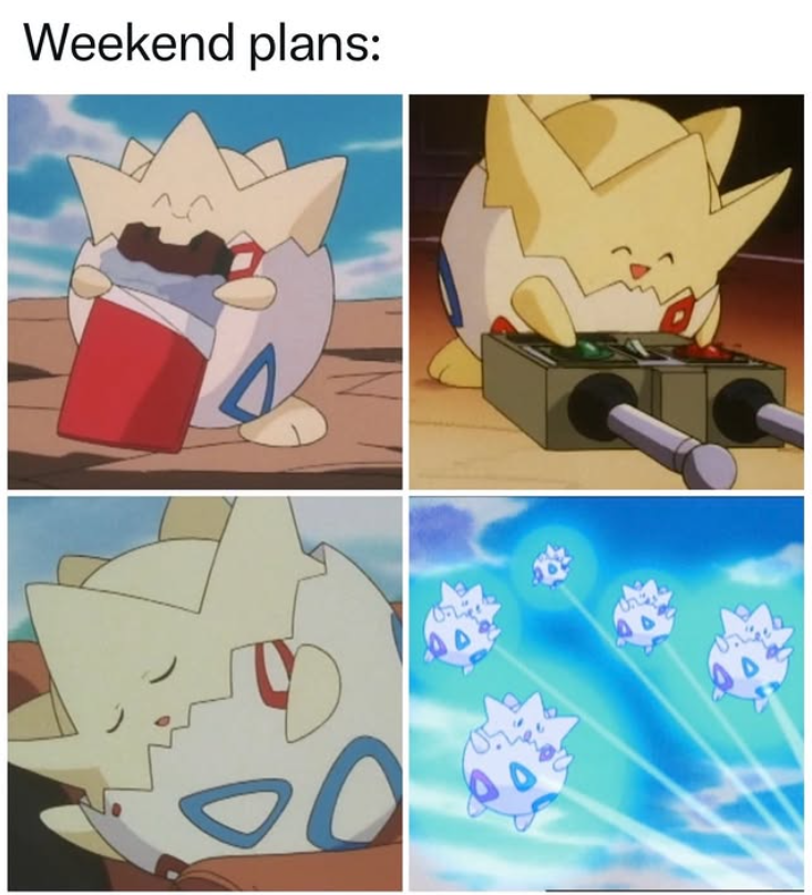 Weekend plans: 0