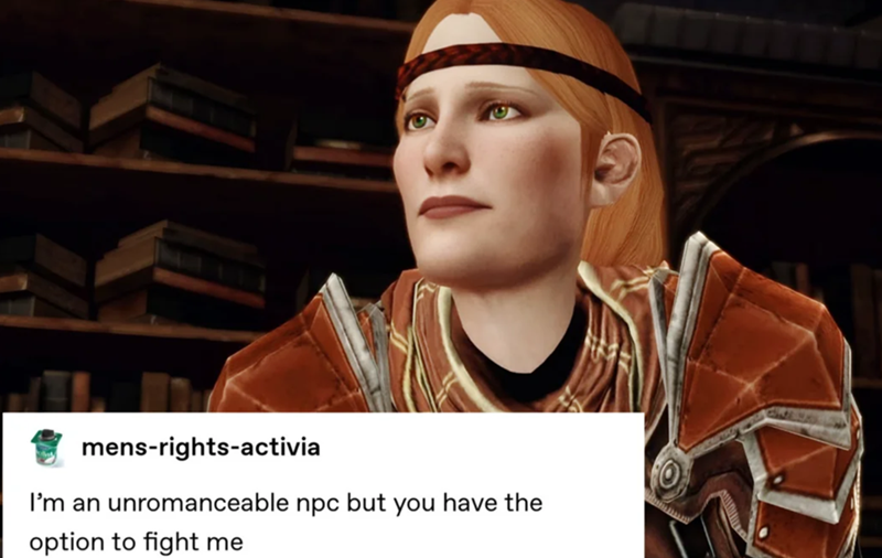 mens-rights-activia I'm an unromanceable npc but you have the option to fight me