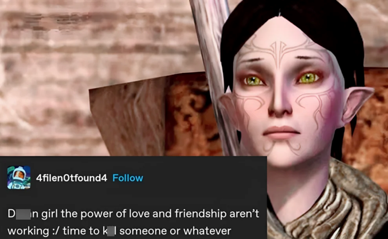 4filenOtfound4 Follow Din girl the power of love and friendship aren't working :/ time to k I someone or whatever