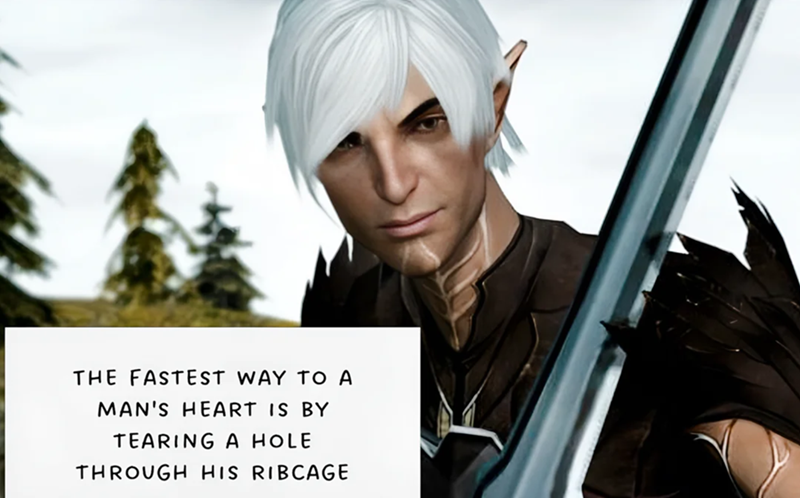 THE FASTEST WAY TO A MAN'S HEART IS BY TEARING A HOLE THROUGH HIS RIBCAGE