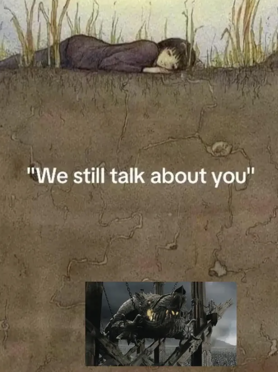 "We still talk about you"