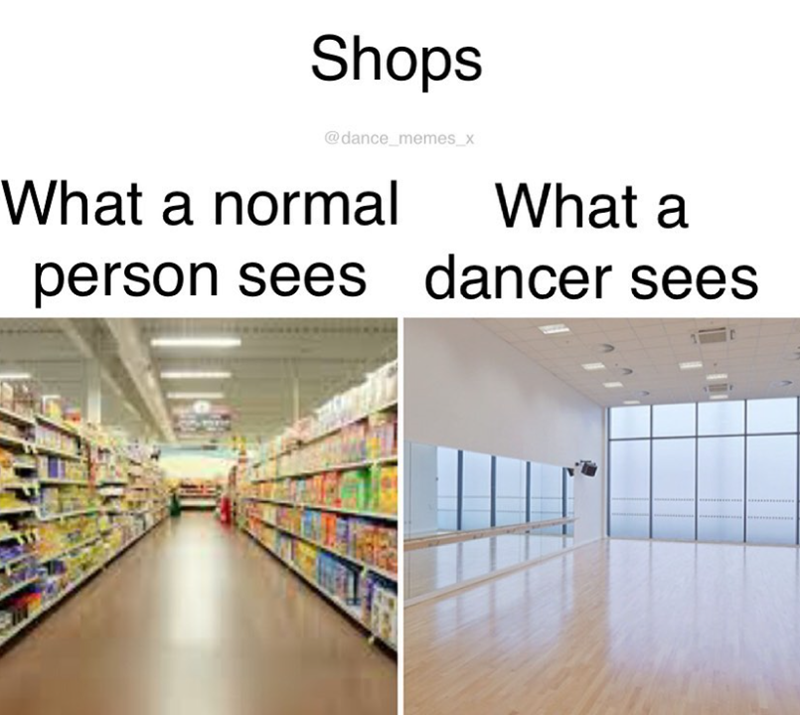Shops @dance_memes_x What a normal What a person sees dancer sees