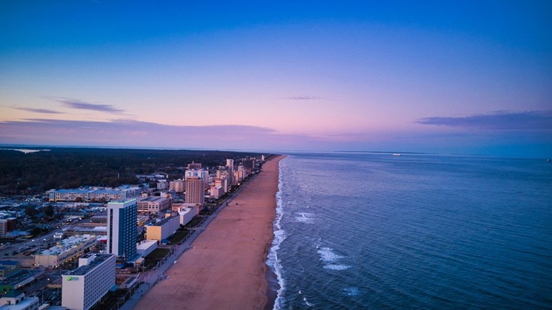 Virginia beach shoreline