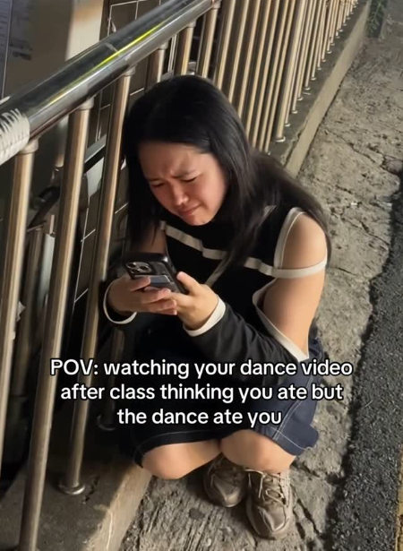 POV: watching your dance video after class thinking you ate but the dance ate you