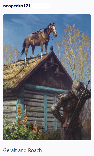 neopedro121 Geralt and Roach.