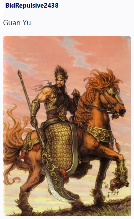 Bid Repulsive2438 Guan Yu