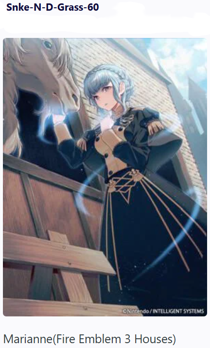 Snke-N-D-Grass-60 ONintendo/INTELLIGENT SYSTEMS Marianne(Fire Emblem 3 Houses)