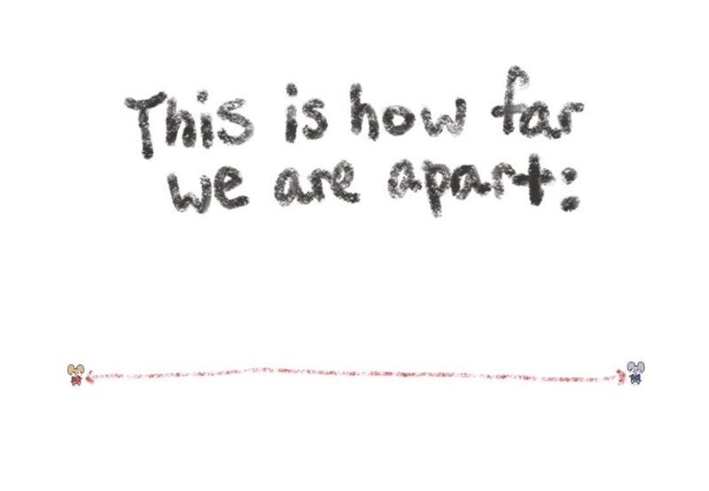 This is how far we are apart;
