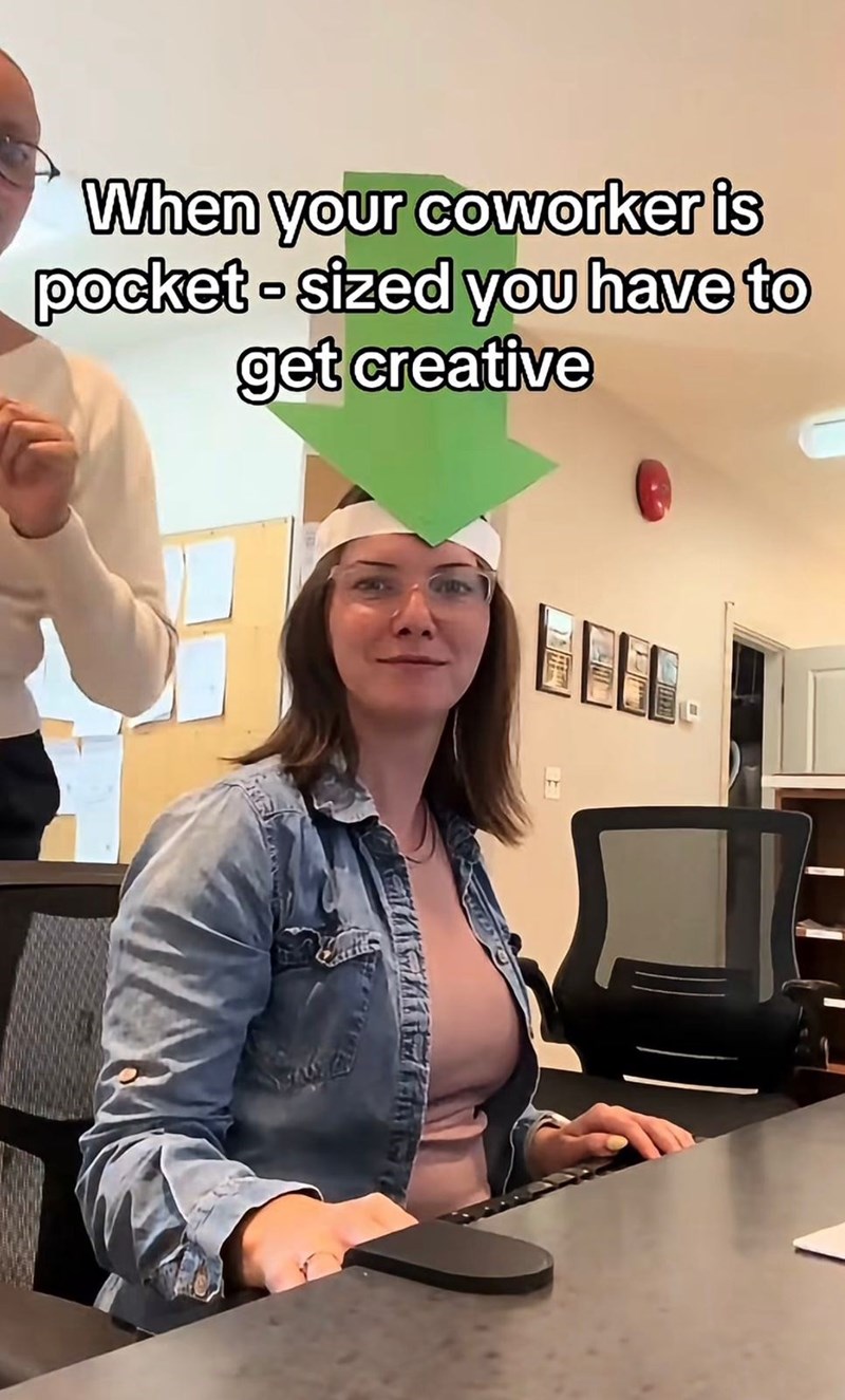 When your coworker is pocket-sized you have to get creative