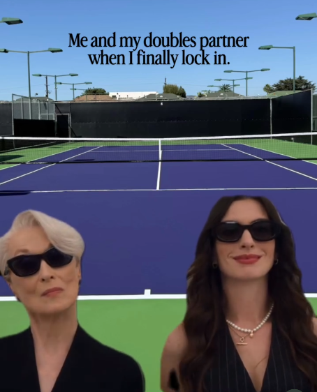 Me and my doubles partner when I finally lock in.