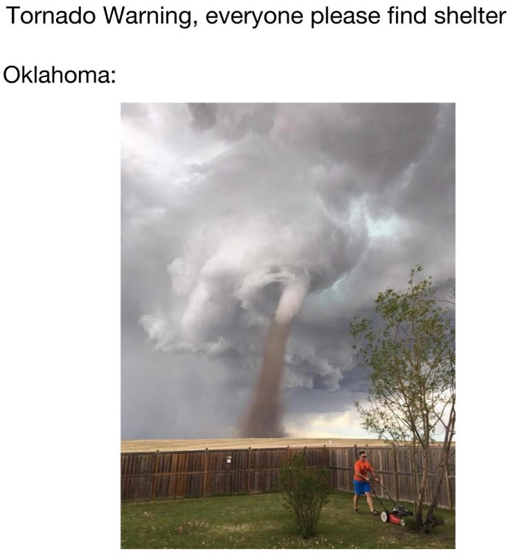 Tornado Warning, everyone please find shelter Oklahoma: