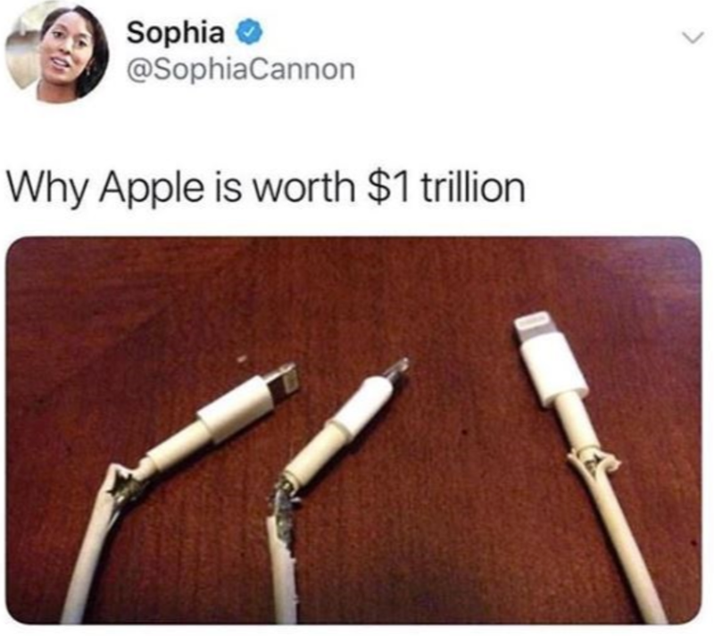 Sophia → @SophiaCannon Why Apple is worth $1 trillion.