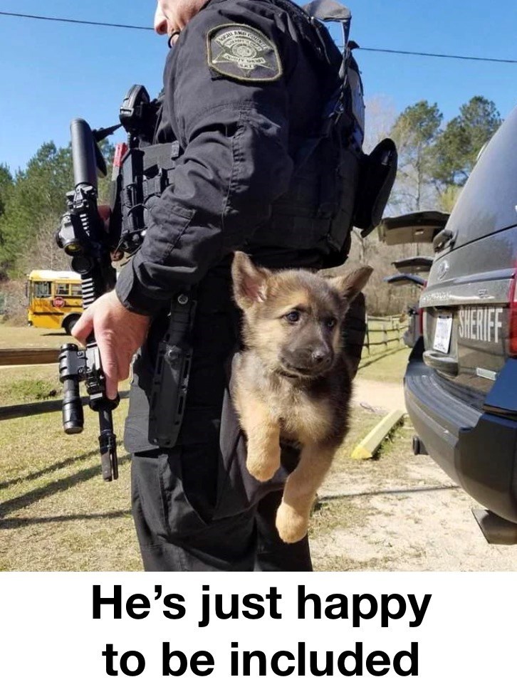 He's just happy to be included SHERIFF