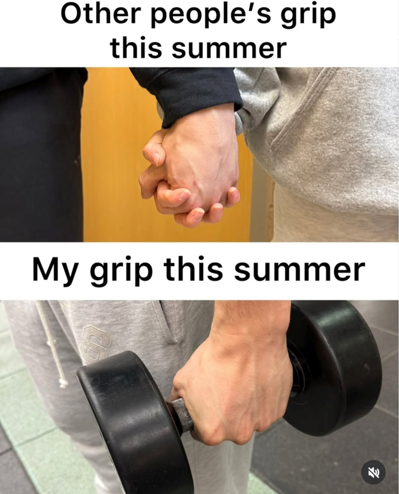 Other people's grip this summer My grip this summer