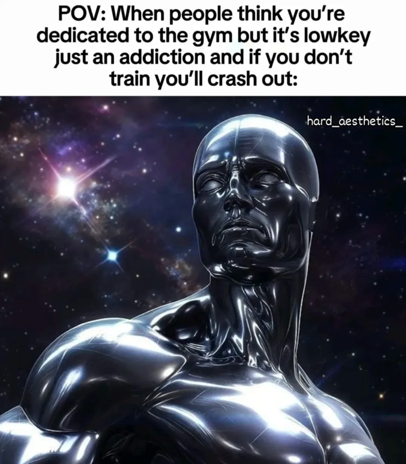 POV: When people think you're dedicated to the gym but it's lowkey just an addiction and if you don't train you'll crash out: hard aesthetics_