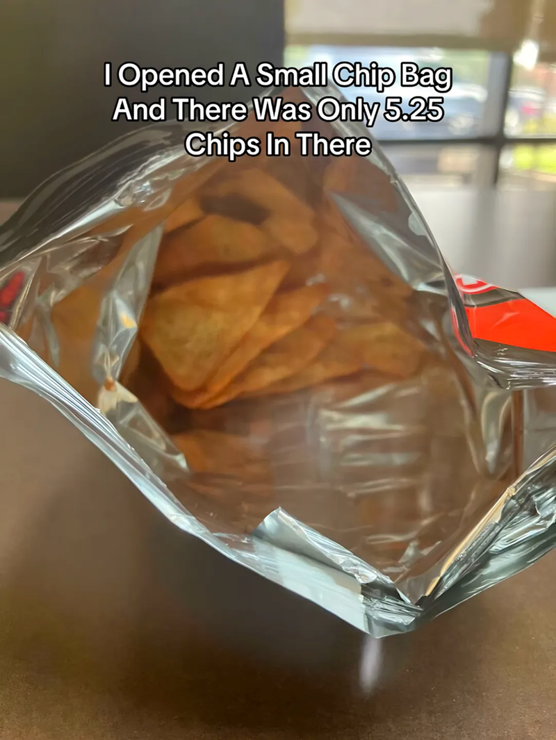 I Opened A Small Chip Bag And There Was Only 5.25 Chips In There