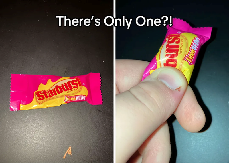 Starburs FRUIT CHEWS FaveREDS There's Only One?! burs FRUIT CHEWS FaveREDS