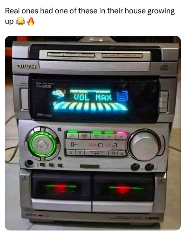 Real ones had one of these in their house growing up alwa XG-5909 VOL MAX 0-