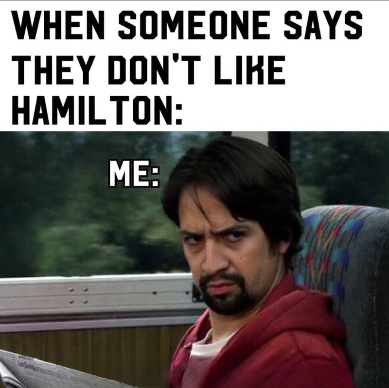 WHEN SOMEONE SAYS THEY DON'T LIKE HAMILTON: ME: