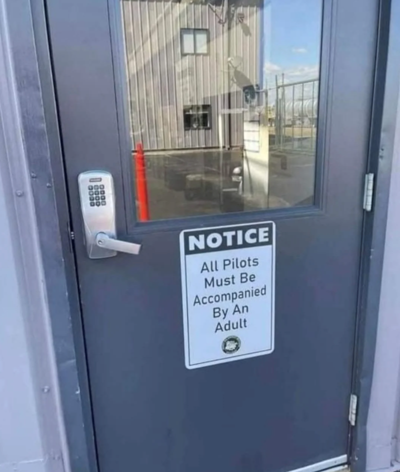 NOTICE All Pilots Must Be Accompanied By An Adult 0