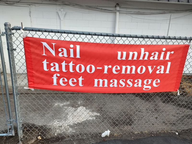 Nail unhair tattoo-removal feet massage