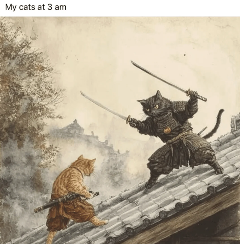My cats at 3 am