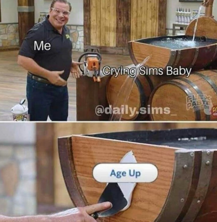 Me Crying Sims Baby @daily.sims Age Up PASTE