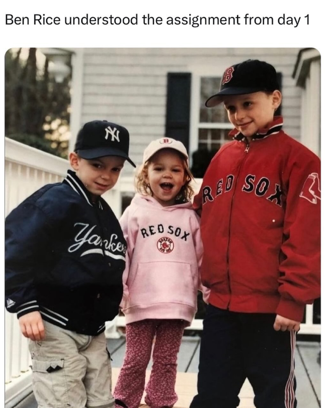 Ben Rice understood the assignment from day 1 Z Yanke RED SOX RED SOX