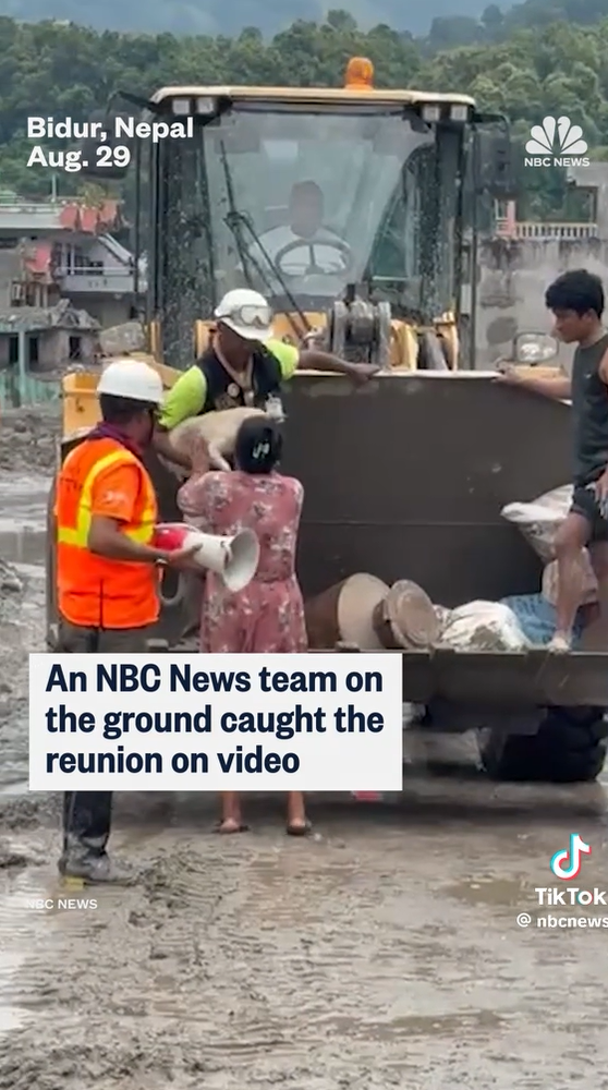Bidur, Nepal Aug. 29 An NBC News team on the ground caught the reunion on video NBC NEWS NBC NEWS مل Tik Tok @nbcnews