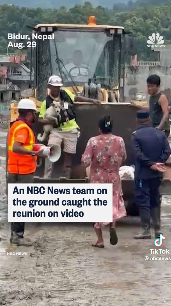 Bidur, Nepal Aug. 29 NBC NEWS An NBC News team on the ground caught the reunion on video NBC NEWS J Tik Tok @nbcnews